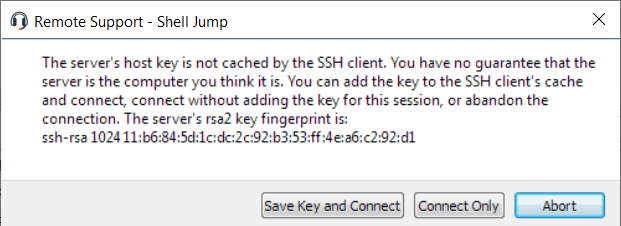 Shell Jump Server Host Key